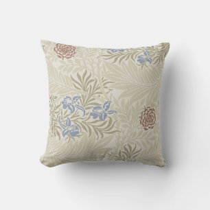 Almofada William Morris Lt Blue & Rust Larkspur Pattern