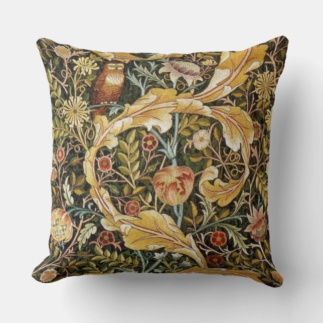 Almofada William Morris Owl an Acanthus (Frente)