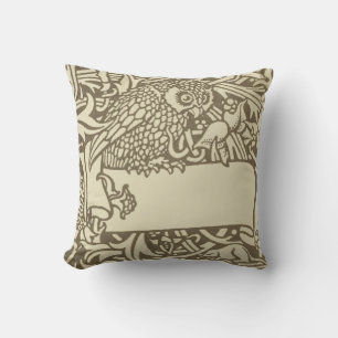 Almofada William Morris Owl Floral Vintage Design