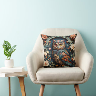 Almofada William Morris Owl Travesseiro decorativo