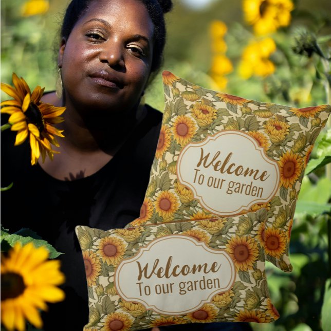 Almofada William Morris Personalizado Autumn Sunflower Pati (Autumn sunflowers, pillows can be personalized.)