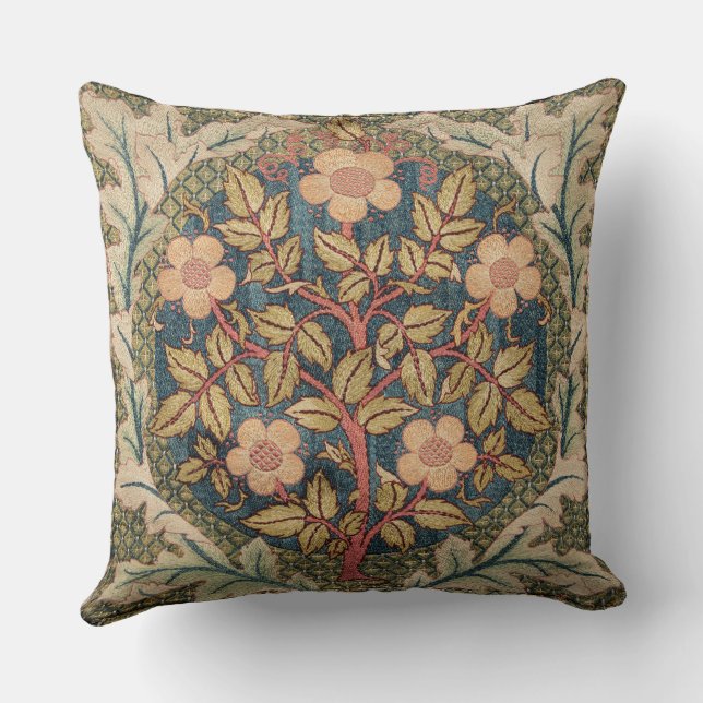 Almofada William Morris Rosa Wreath Vintage Rosa (Verso)