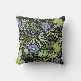 Almofada William Morris Seaweed Flor Antiquado