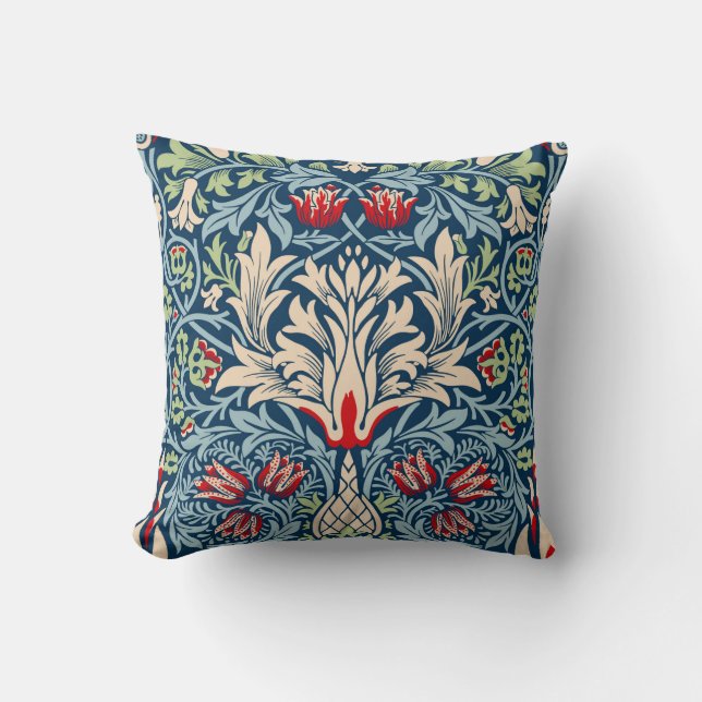 Almofada William Morris Snakeshead Fritillary Floral Design (Frente)