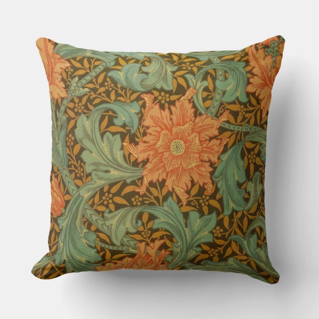 Almofada William Morris Solteiro Stem Pattern Art Nouveau (Frente)
