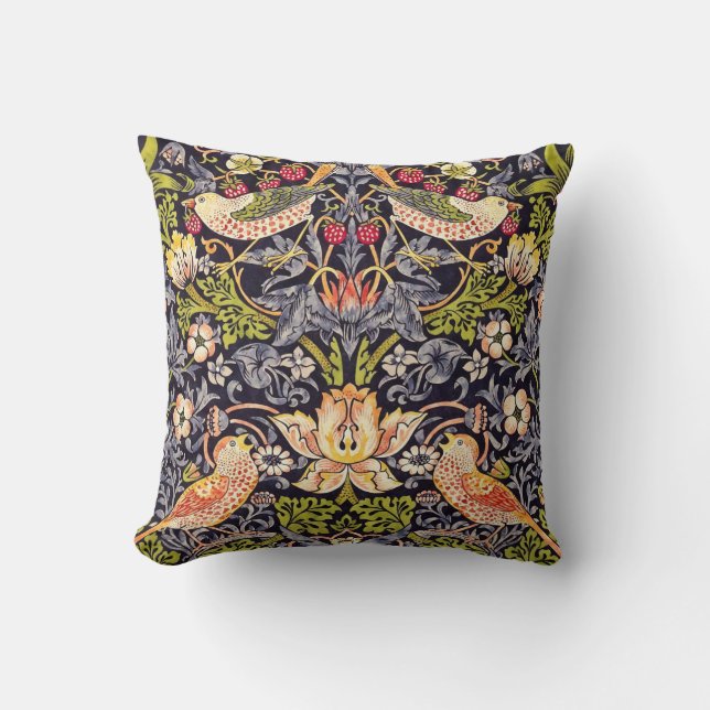 Almofada William Morris Strawberry Thef Floral Art Nouveau (Frente)