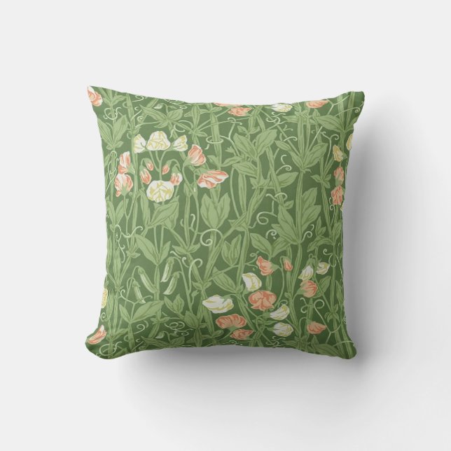 Almofada William Morris Sweet Pea Floral Design (Frente)