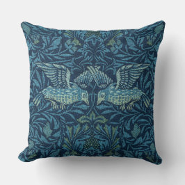 Almofada William Morris Vintage Bird Foliage Blue