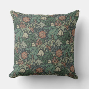 Almofada William Morris Vintage Compton Verde Rosa
