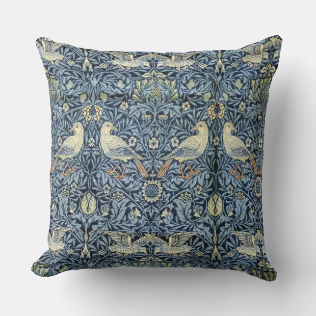 Almofada William Morris Vintage Floral Bird (Frente)