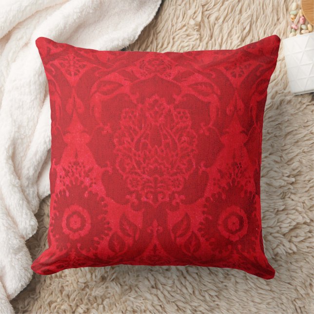 Almofada William Morris Vintage Red Stamped Velvet (Cobertor)