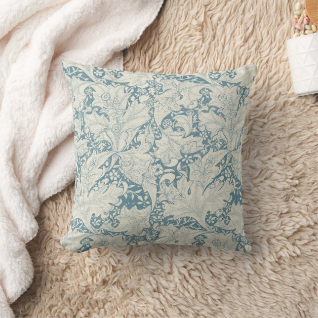 Almofada William Morris Wallflower Blue damask (Cobertor)