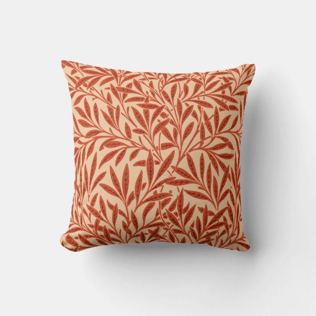 Almofada William Morris Willow Pattern, Mandarin Orange (Frente)