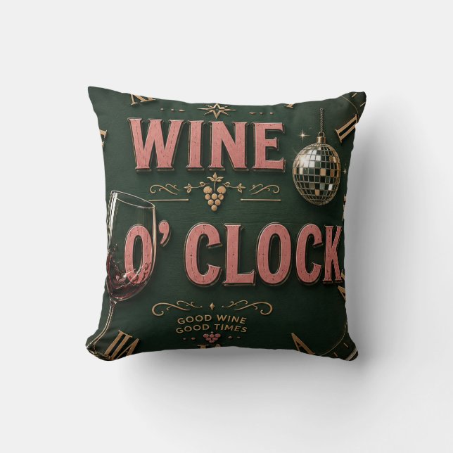 Almofada Wine O'Clock  Elegant Home Bar  (Frente)