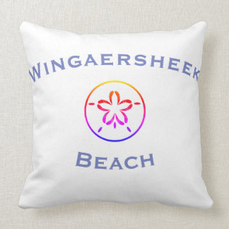 Almofada Wingaersheek Beach Longitude/Latitude Throw Pillow