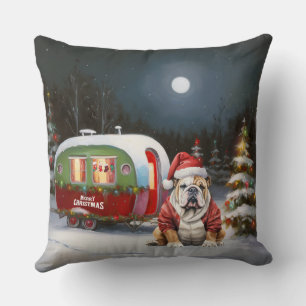 Almofada Winter Bulldog Caravan Christmas Adventure