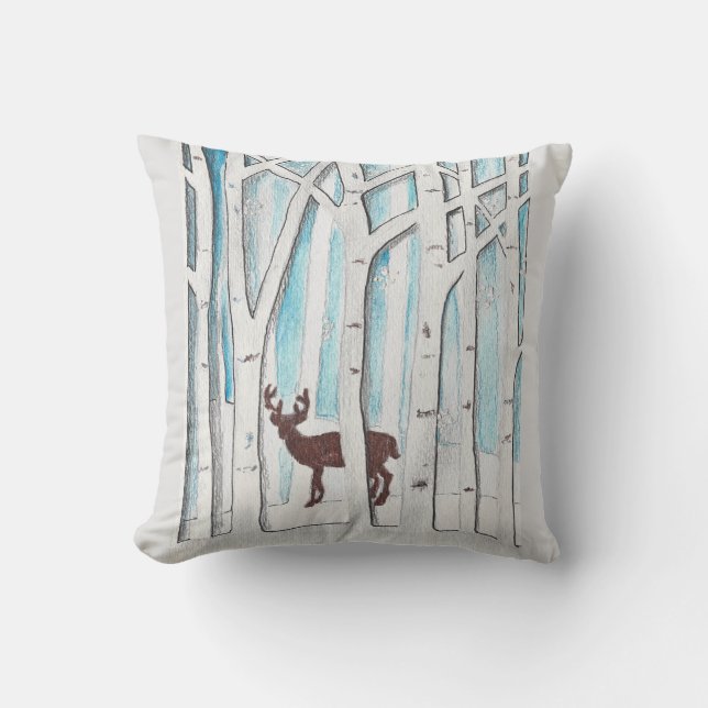Almofada Winter Deer design on (Frente)