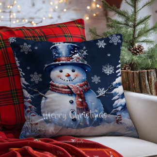 Almofada Winter Forest Snowman Natal