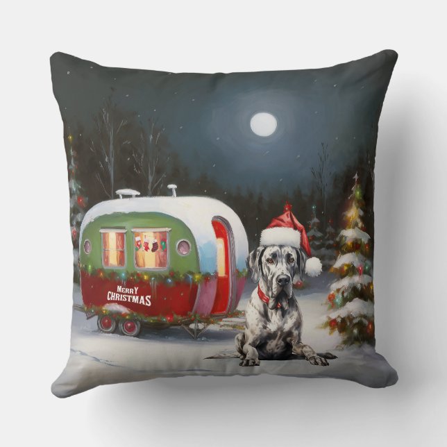 Almofada Winter Great Dane Caravan Christmas Adventure (Verso)