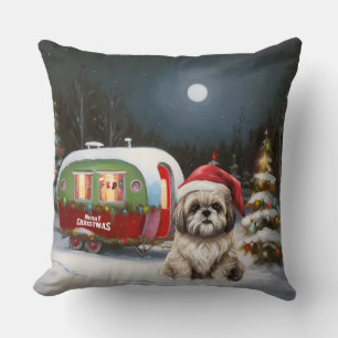 Almofada Winter Havanese Caravan Christmas Adventure
