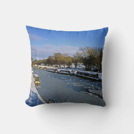 Almofada Winter Macclesfield Canal Cheshire Inglaterra