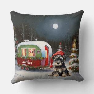 Almofada Winter Schnauzer Caravan Christmas Adventure