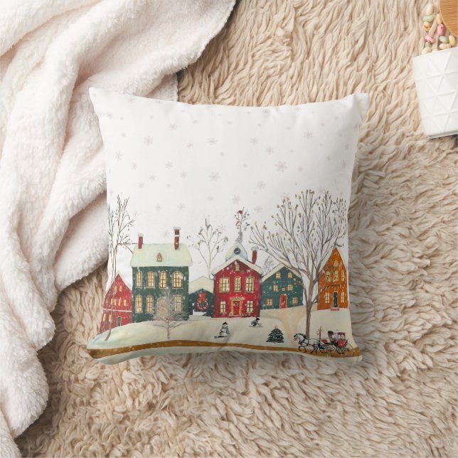 Almofada Winter Village Cozy Rustic Baby Shower Decor (Cobertor)