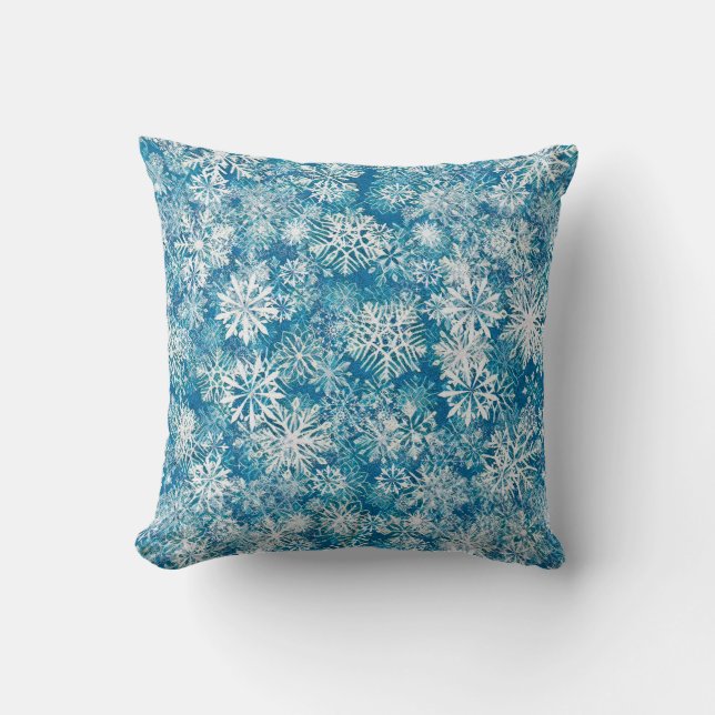 ALMOFADA WINTER WHITE AND BLUE (Frente)