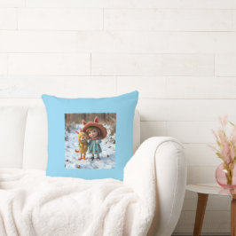 Almofada „Winterfreunde – Magische Freundschaft im Schnee“