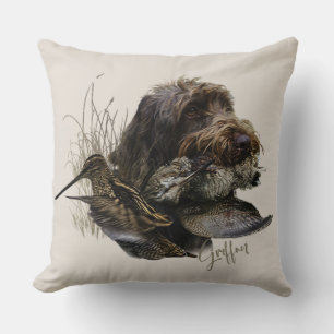 Almofada Wirehaired Pointing Griffon, Clo caçador de Woodco