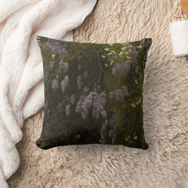 Almofada Wisterias in Bloom - Composição Floral (Cobertor)