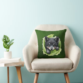 Almofada Wolf cub in the green: