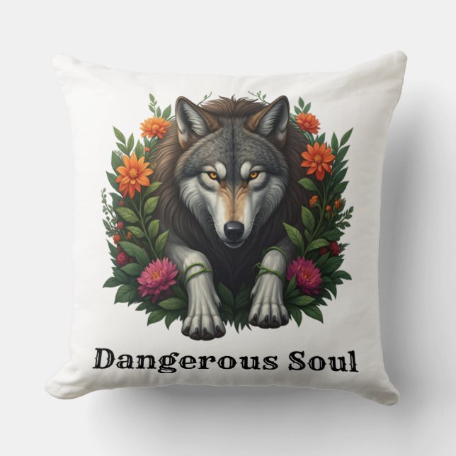 Almofada Wolf Dangerous Soul (Frente)