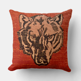 Almofada Wolf Head em Red