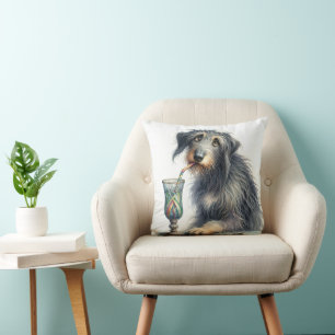 Almofada Wolfhound Irlandês com Soda Retroativa