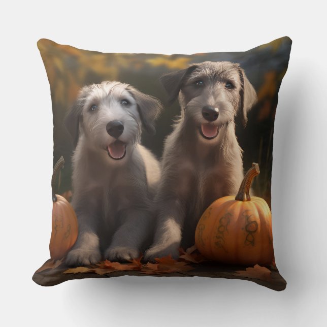 Almofada Wolfhound Puppy Autumn Delight Pumpkin (Frente)