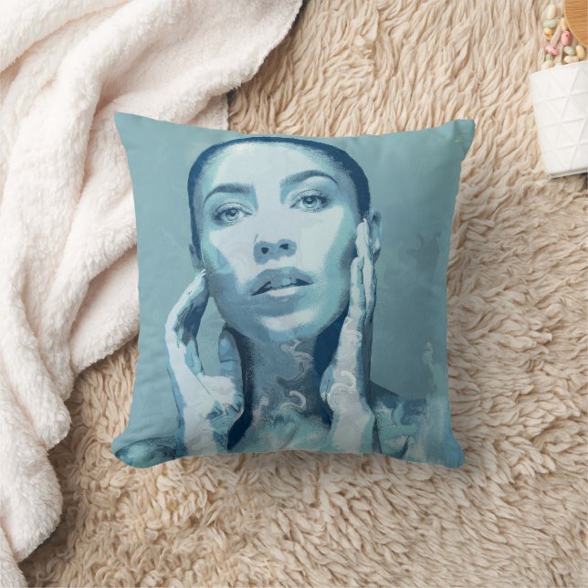 Almofada "Woman in Blue"  (Cobertor)