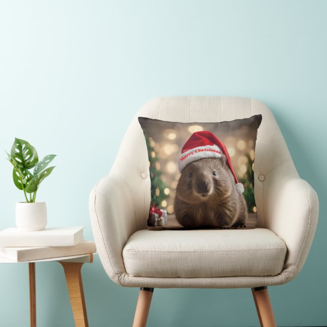 Almofada "Wombat Wonderland: A Cozy Christmas Eve" (Cadeira)