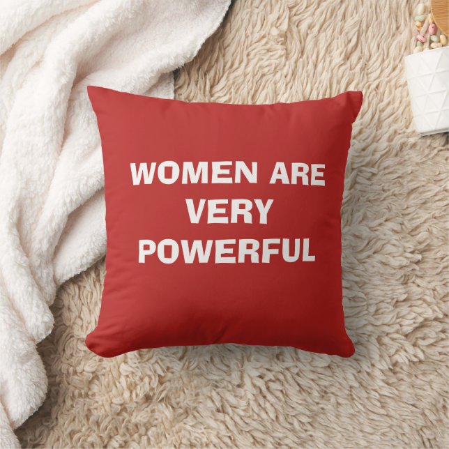 Almofada WOMEN ARE VERY POWERFUL Throw pillow polyester 16x (Cobertor)