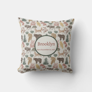 Almofada Woodland Animal Baby Travesseiro-Rustic Nursery De