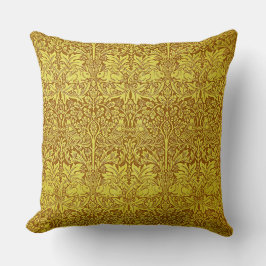 Almofada Woodland deixa Dourado Coelho William Morris Patte