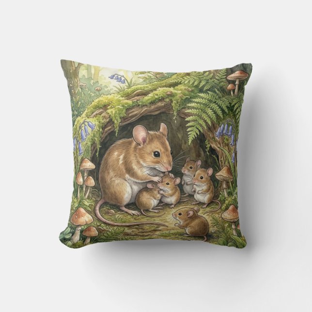 Almofada Woodland Mouse Family (Frente)