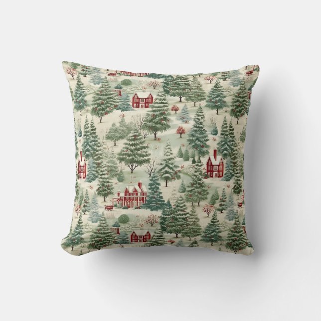 Almofada Woodland Rusland Country Christmas Cozy Cozy (Frente)