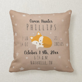 Almofada Woodland Stars Adormecidos Pássaros Raposa