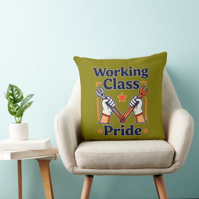 Almofada Working Class Pride Tools and Strength Design (Cadeira)