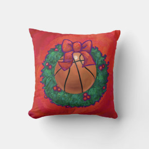Almofada Wreath de Natal Dentro de basquete