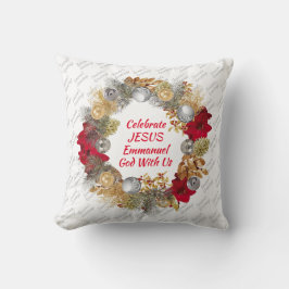 Almofada Wreath Natal | CELEBRATE JESUS White