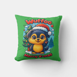 Almofada Wuffoo Molli Merry Natal Kawaii 3D Feriado