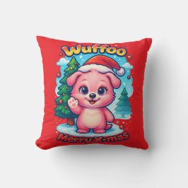 Almofada Wuffoo Shelly Merry Natal Kawaii 3D Feriado