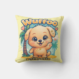 Almofada Wuffoo Starssie Kawaii Puppy Tropical Island